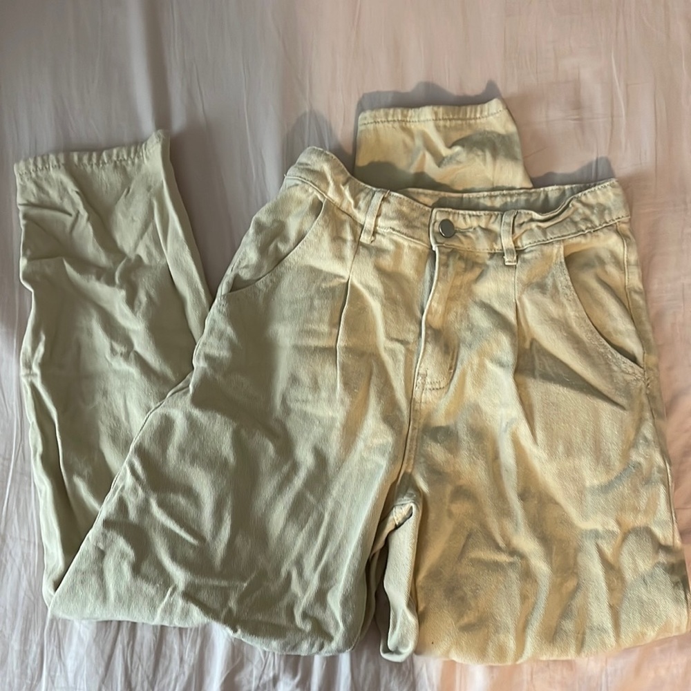 *NEW* Cream Denim pants